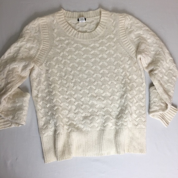 JCrew super soft(rabbit hair)cream sweater size M - Picture 5 of 7